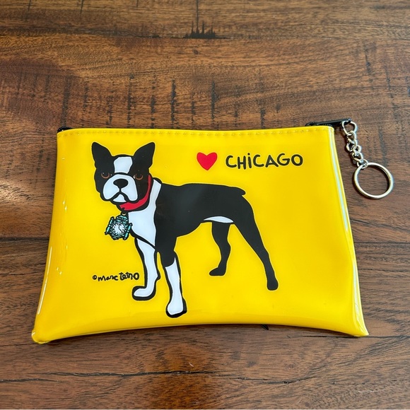 Marc Tetro Handbags - Marc Tetro Boston Terrier Chicago Cosmetic/Makeup or Travel Bag or Pencil Case